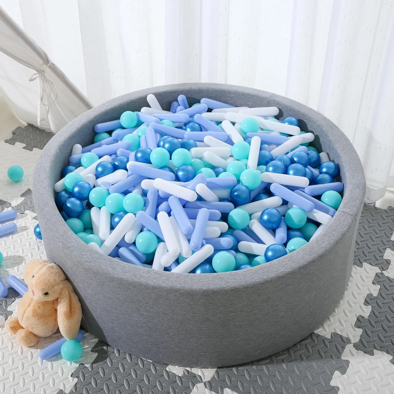 STARBOLO Ball Pit Balls for Kids -120pcs Crush Proof Plastic Toy Balls for Toddler Ball Pit, Ball Pit Play Tent, Baby Pool Water Toys, Christmas Party Decoration, Photo Props