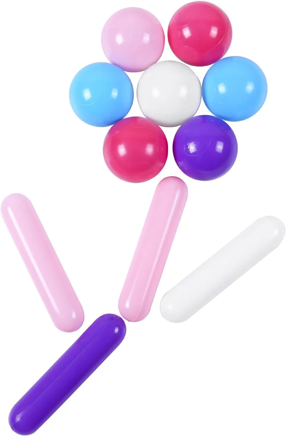 STARBOLO Ball Pit Balls for Toddlers - Macaron 100 Ball Pit Balls Crush Proof Plastic Toy Balls for Toddlers Ball Pits, Ball Pit Play Tent, Baby Pool Water Toys(Mixed 5 Colors)