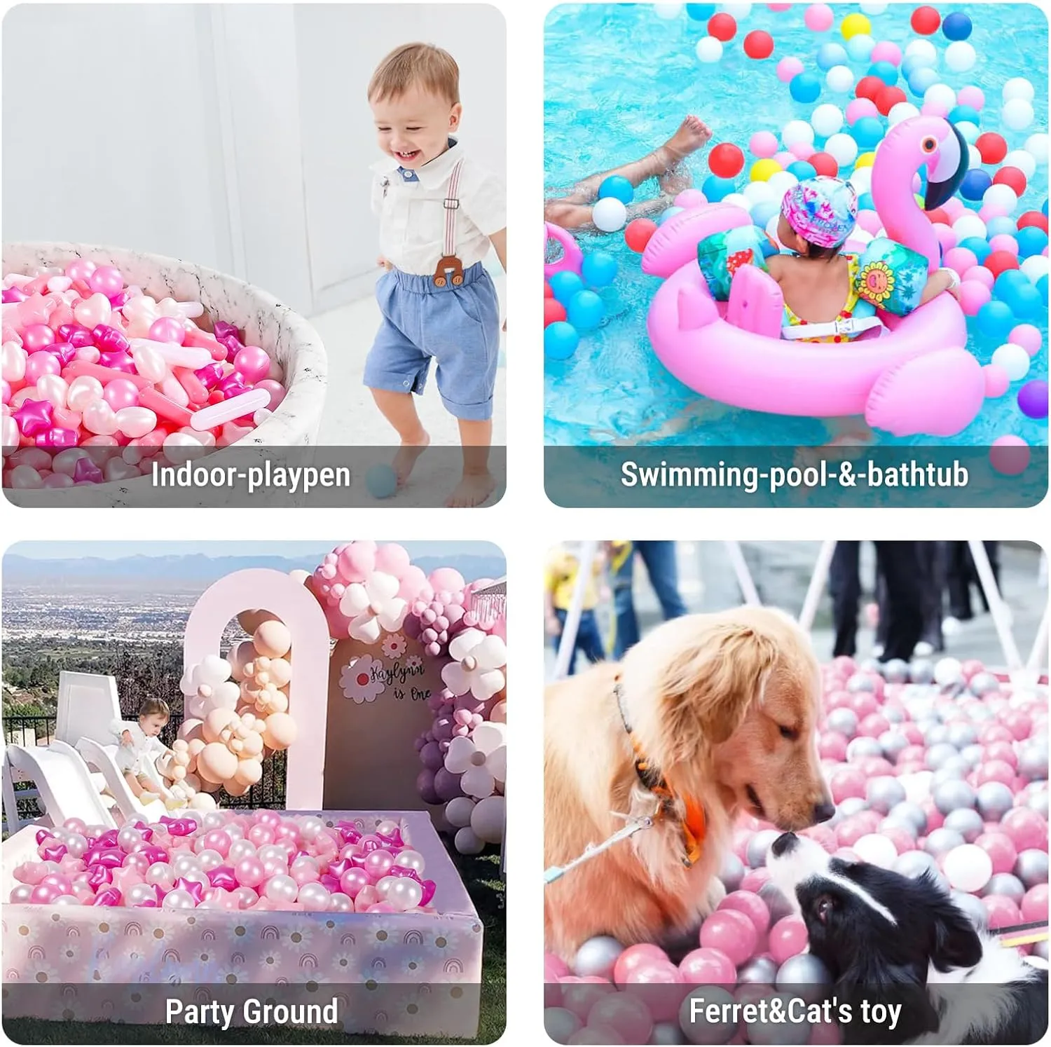 STARBOLO Ball Pit Balls for Toddlers - Pack of 150 BPA Free Phthalate Free Crush Proof Plastic Pit Balls Pearl Colors Play Toys for Kids Ball Pit, Pool,Play Tent,Party