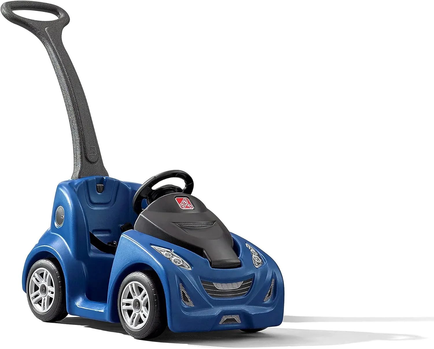 Step2 Push Around Buggy GT Kids Push Car, Ride On Toy, Stroller Substitute, Includes Seat Belt & Horn, Made of Durable Plastic, Max Weight 50 lbs., For Toddlers 1.5-3 Years Old, Blue
