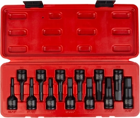 SUNEX TOOLS 3649 SAE & Metric Impact Hex Driver Set