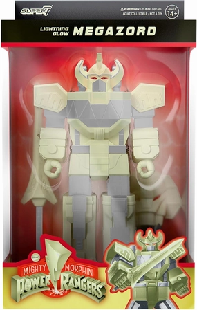Super7 Mighty Morphin Power Rangers Reaction Figures - Megazord (Lightning Glow) Action Figure