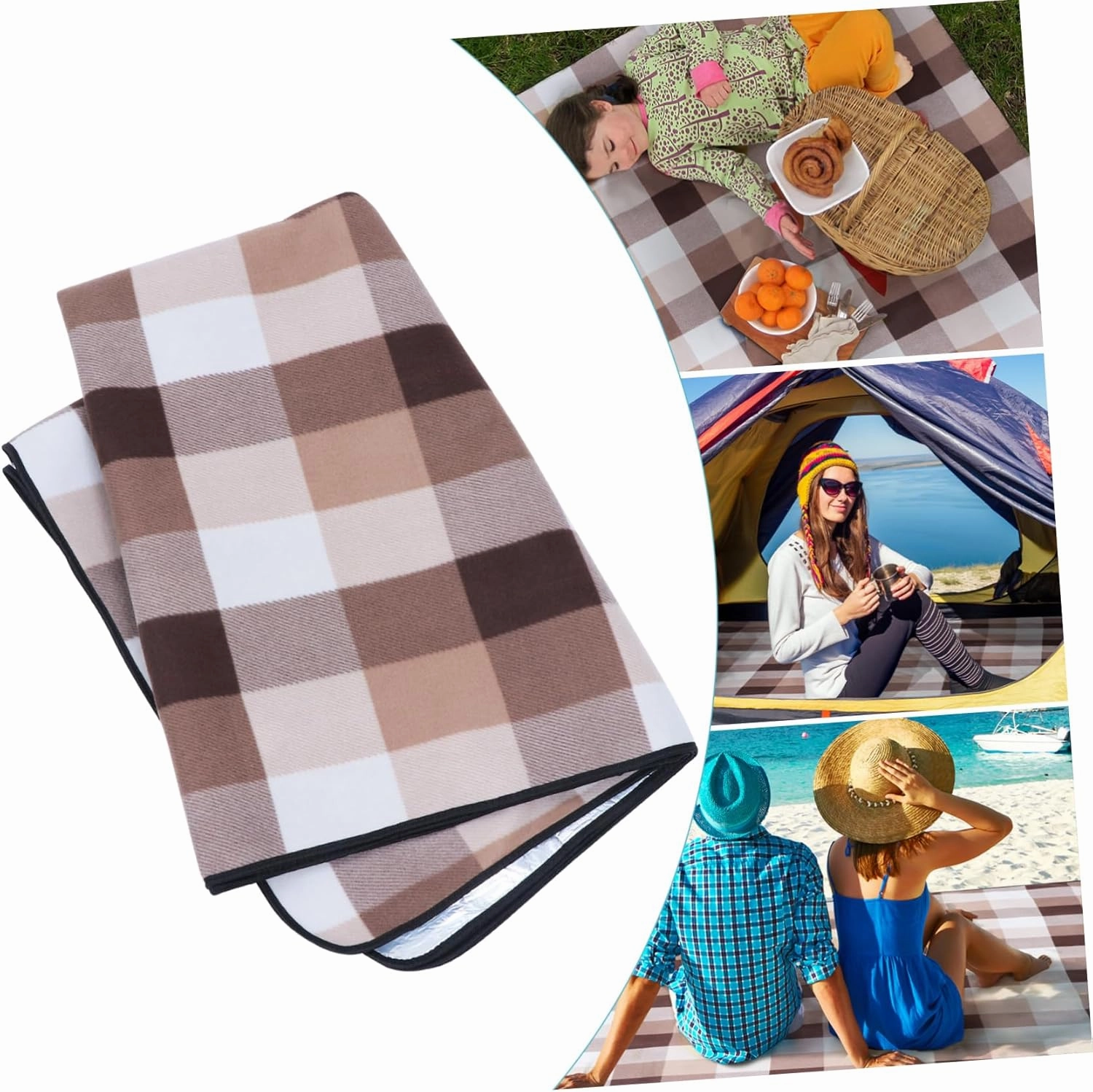 SUPVOX Beach Picnic Mat Camping Ground Pad Lightweight and Portable Blanket with Storage Bag for Outdoor Activities Festivals and Family Gatherings