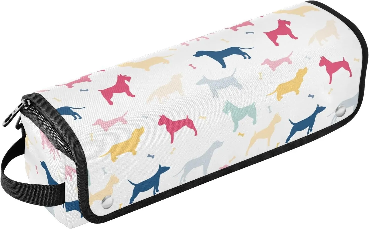 susiyo Colored Different Dog Breeds Hair Tools Travel Bag for Curling Iron Hair Care Accessories Storage Pouch Womens Essentials