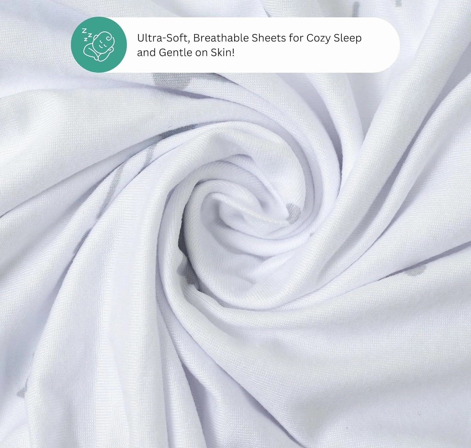 TansyPanda Bassinet Sheets for Halo Bassinest Swivel, Flex, Glide, Premiere and Luxe Series Sleeper, Pack of 3, 33 X 17 Inch, Ultra Soft, Snug Fit, Unisex Boys Girls, Gray White (Moon, Stars, Clouds)