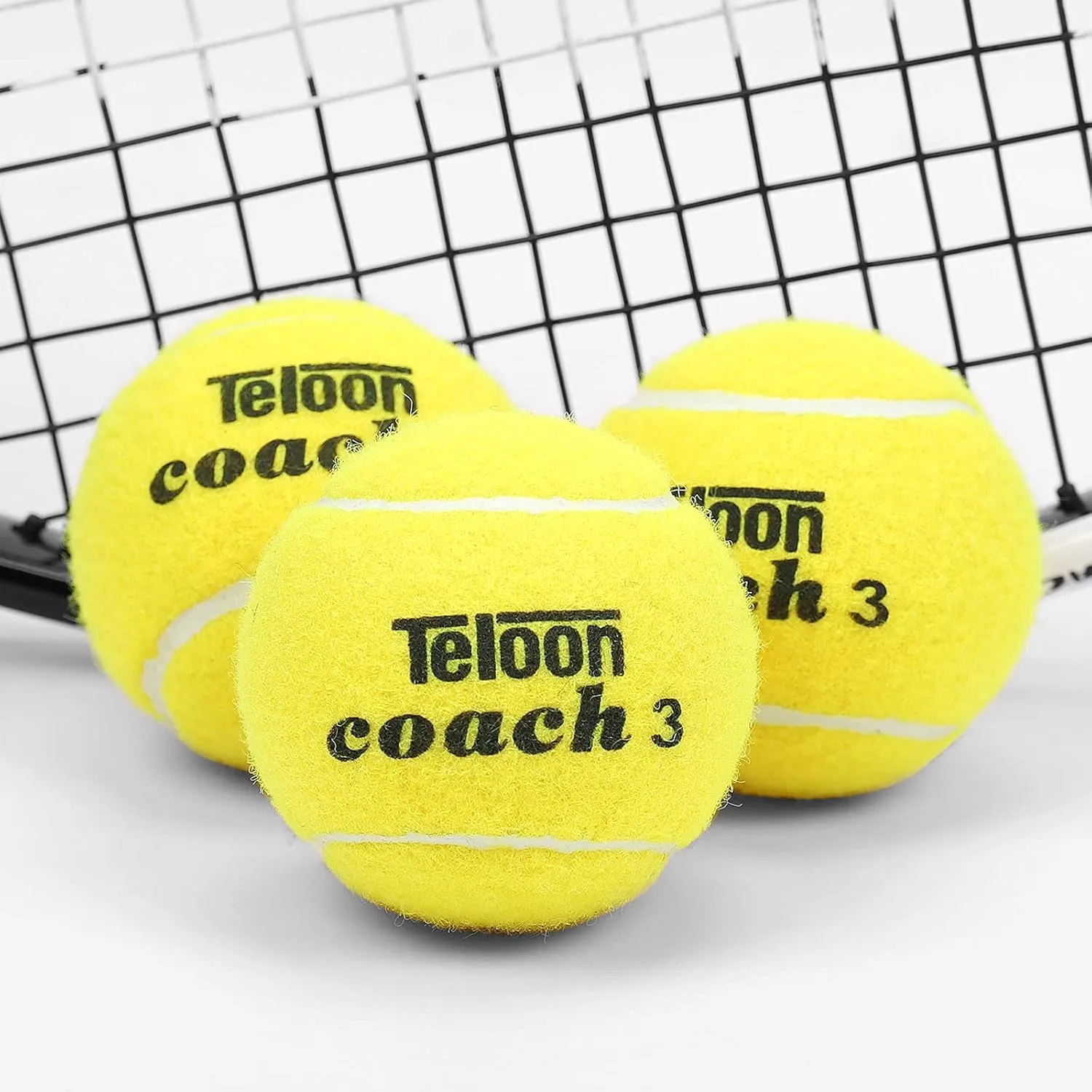 Teloon Pressure Training Tennis Balls-12 or 18 Count-Mesh Carry Bag，4 Colors Available，Pressureless Training Exercise Tennis Balls for Beginners.