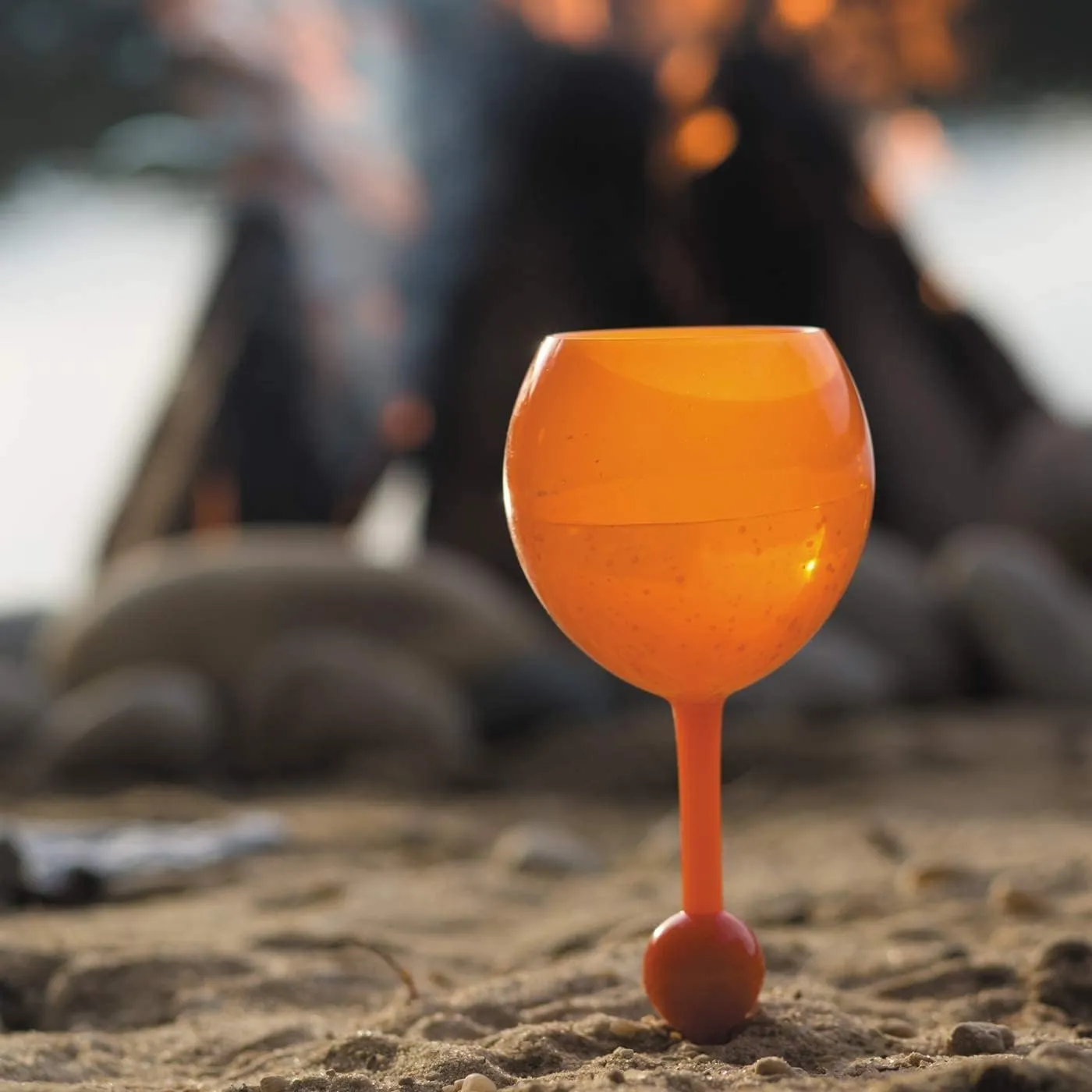 The Beach Glass- Original Floating Acrylic Wine Glass- for Pool, Beach, Camping, Picnic and Outdoor - Indigo Skies Pack of 2