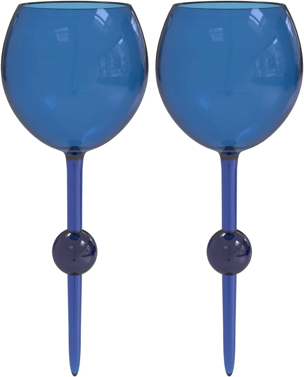 The Beach Glass- Original Floating Acrylic Wine Glass- for Pool, Beach, Camping, Picnic and Outdoor - Indigo Skies Pack of 2
