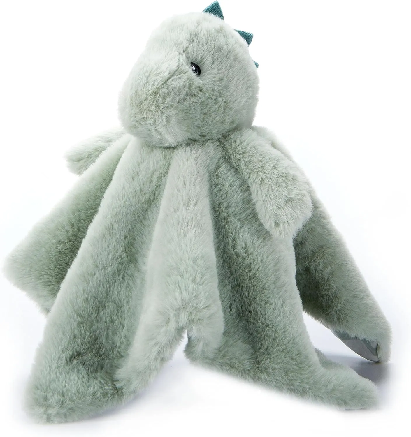 The Petting Zoo Dinosaur Stuffed Animal Plushie Blanket, Gifts for Kids, Bumblez Luvee Animals, Green Dino Plush Toy, 13 inches