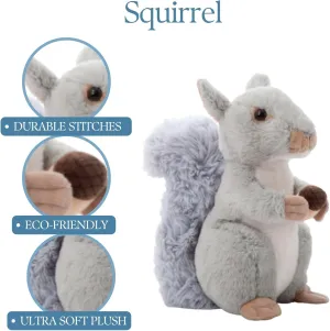 The Petting Zoo Grey Squirrel Stuffed Animal, Gifts for Kids, Wild Onez Zoo Animals, Grey Squirrel Plush Toy 12 inches