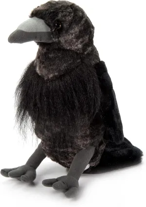 The Petting Zoo Raven Stuffed Animal Plushie, Gifts for Kids, Wild Onez Wildlife Animals, Black Raven Plush Toy 12 Inches