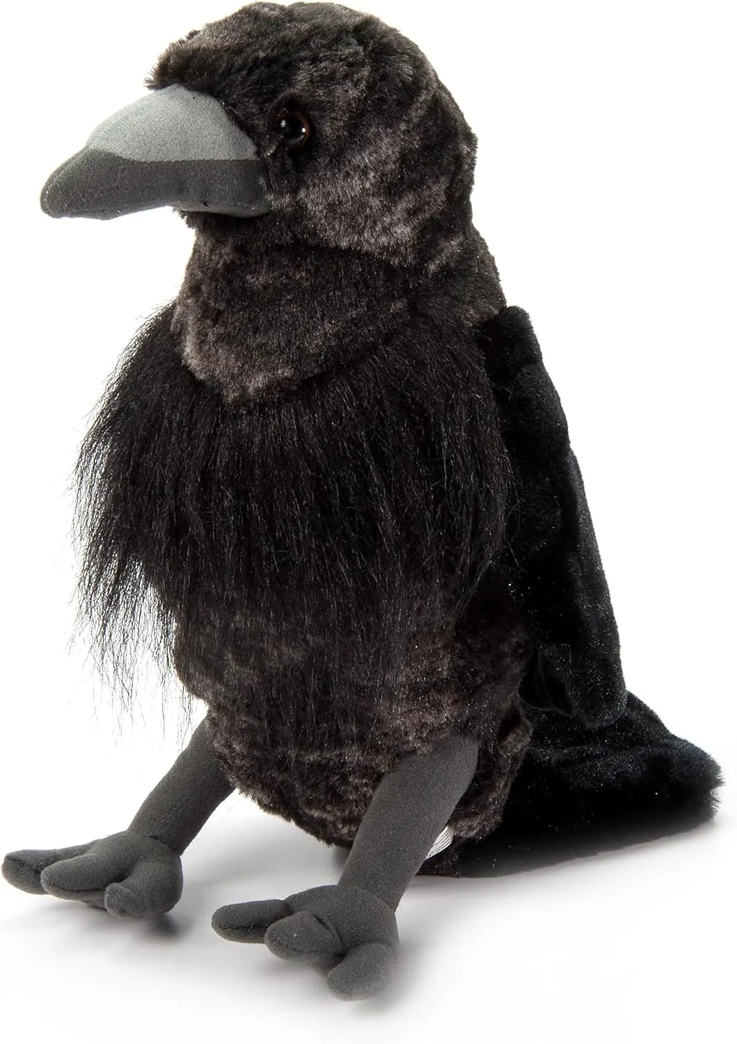 The Petting Zoo Raven Stuffed Animal Plushie, Gifts for Kids, Wild Onez Wildlife Animals, Black Raven Plush Toy 12 Inches