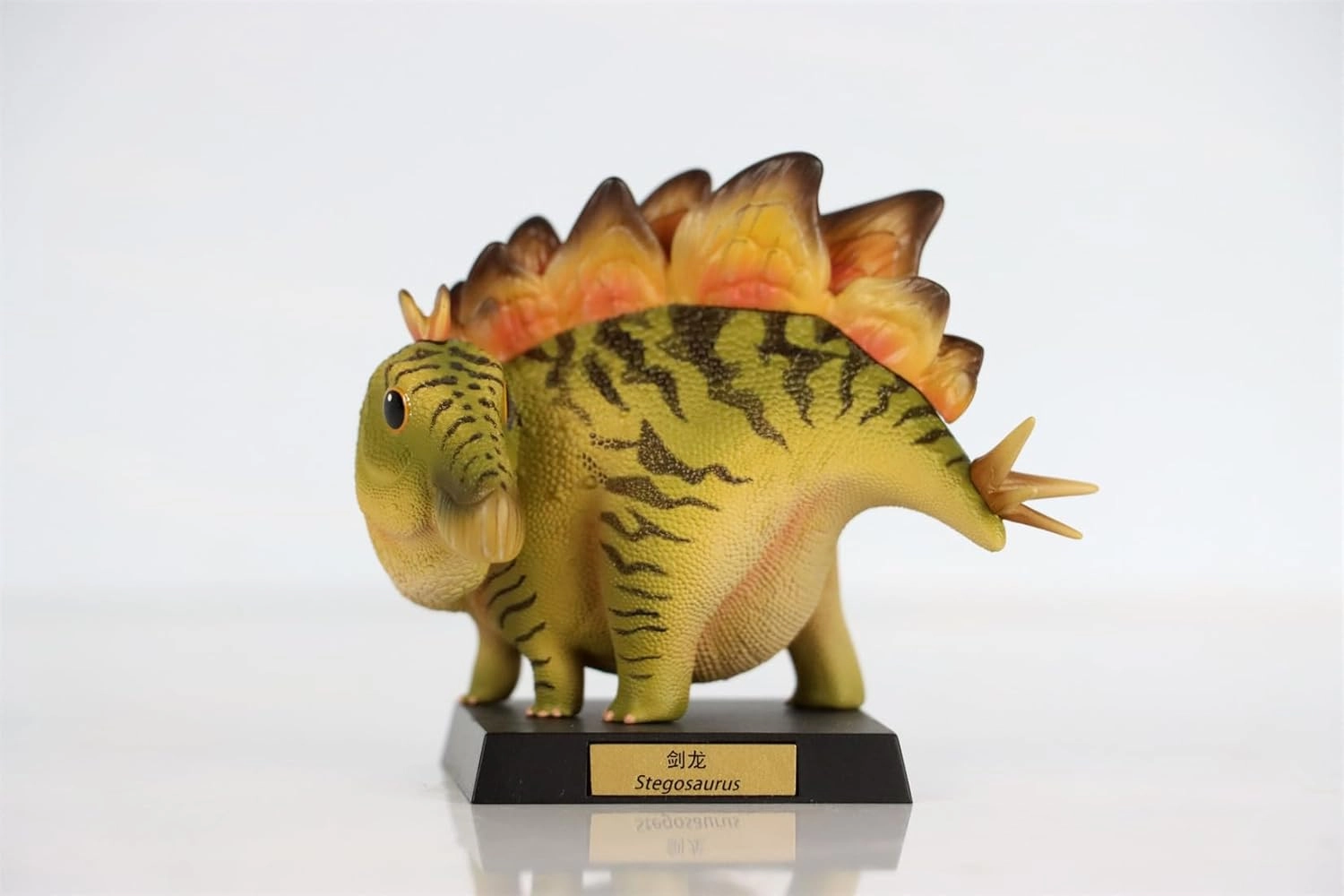 The Chubby Ancient Creatures 03 Series Stegosaurus Model Resin Animal Figure Collection Dinosaur Decoration Gift