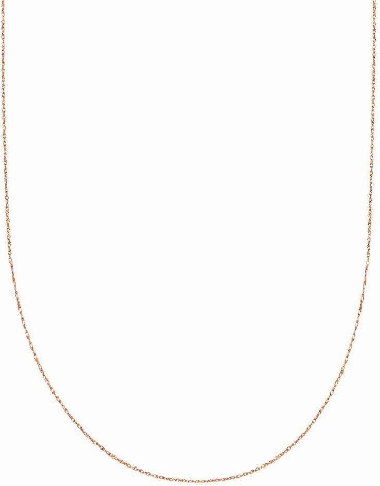 The Diamond Deal 14K Yellow or White Or Rose Gold .90mm Shiny Classic Ropa Rope Chain Necklace for Pendants and Charms with Spring-Ring Clasp (16" 18" or 20 inch)