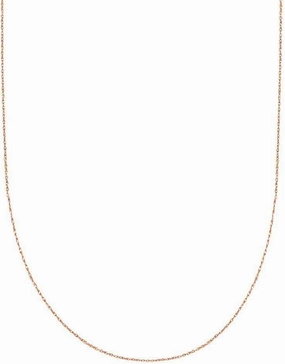 The Diamond Deal 14K Yellow or White Or Rose Gold .90mm Shiny Classic Ropa Rope Chain Necklace for Pendants and Charms with Spring-Ring Clasp (16" 18" or 20 inch)