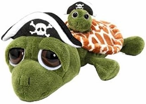 The Petting Zoo Mom and Baby Pirate Sea Turtle Stuffed Animal, Gifts for Kids, Pirate Sea Turtle Plush Toy 10 inches