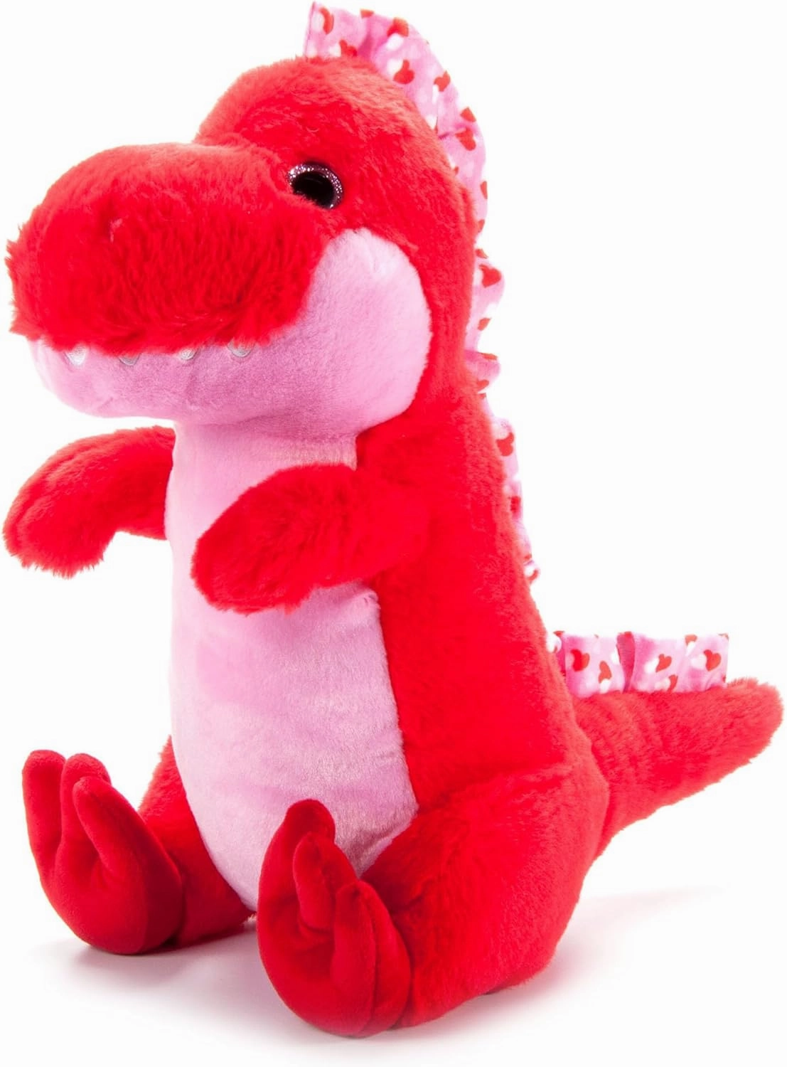 The Petting Zoo Val Darling Dino Stuffed Animal Plushie, Valentine’s Day Gifts for Kids, Red Dinosaur Plush Toy, 10 inches