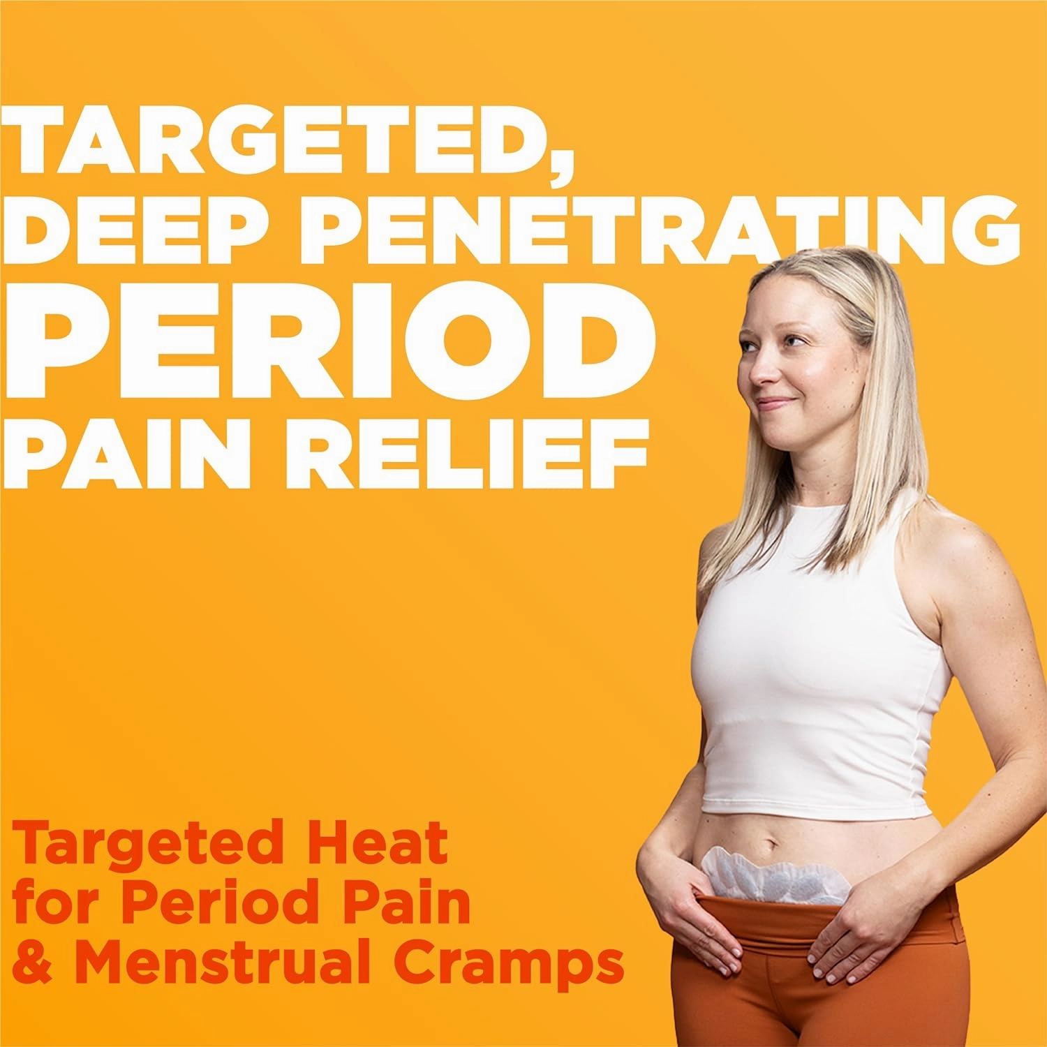 ThermaCare Portable Menstrual Heating Pad, Adhesive Period Therapy Heat Patches for Cramps and Backache Relief, HSA/FSA Eligible & Approved, 12 Count