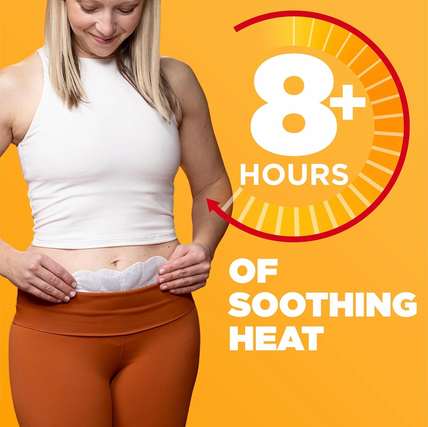 ThermaCare Portable Menstrual Heating Pad, Adhesive Period Therapy Heat Patches for Cramps and Backache Relief, HSA/FSA Eligible & Approved, 12 Count
