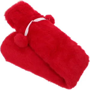 Thick Plush Hot Water Bottle Refillable Rubber Warm Water Pouch for Waist and Shoulder Relief Soft Cozy Cover for Home Office Outdoor Use Winter Comfort