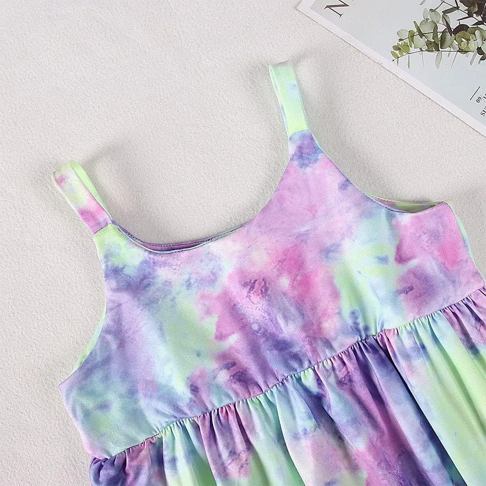 Toddler Baby Girl Jumpsuit One Piece Dinosaur Sleeveless Strap Romper Harem Pant with Pockets Summer Outfit Clothes