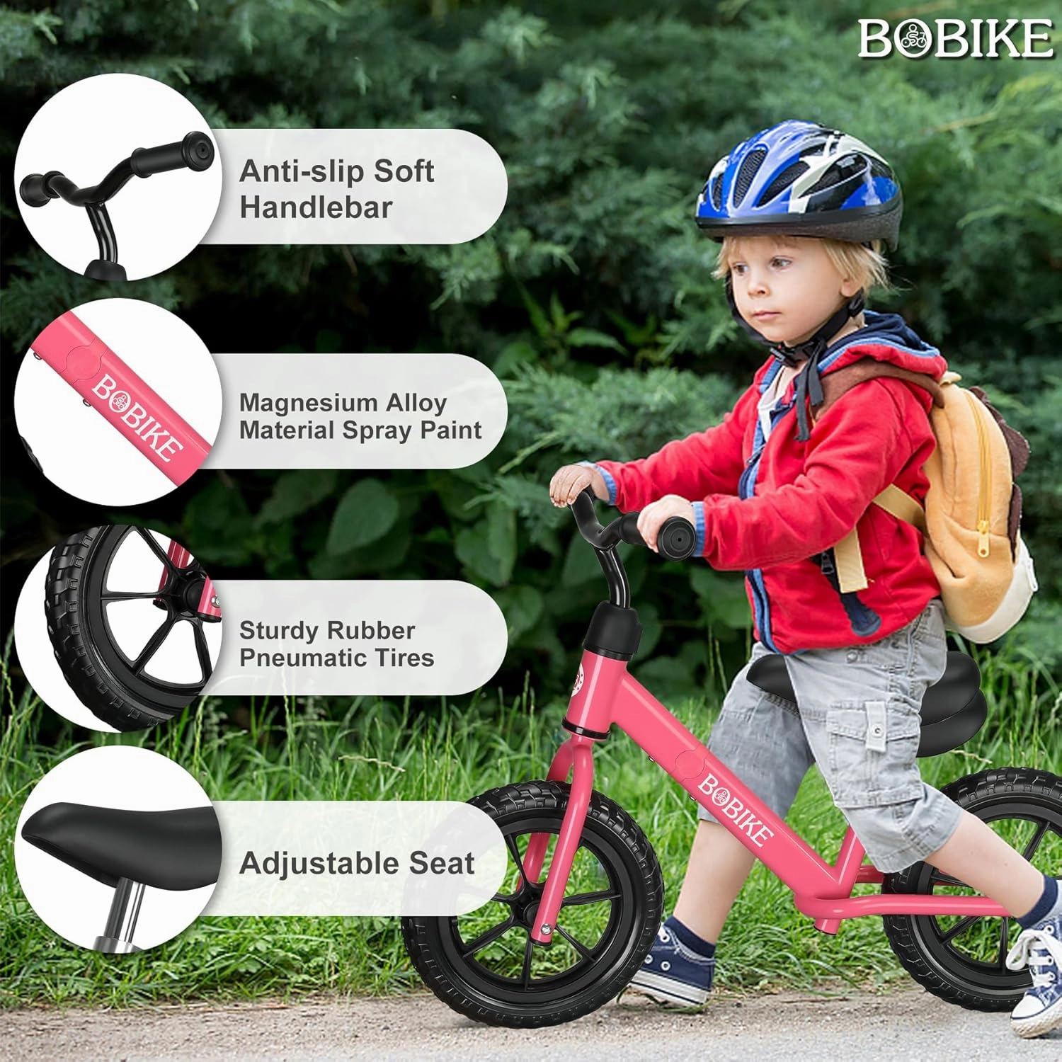 Toddler Balance Bike Toys for 2 to 5 Year Old Girls Boys Adjustable Seat and Handlebar No-Pedal Training Bike Best Gifts for Kids
