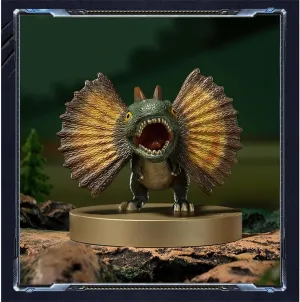 TONGSHIFU Mini Brass Dinosaur Model Dilophosaurus GK Decor Gift