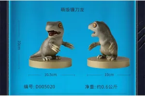 TONGSHIFU Mini Brass Dinosaur Model Therizinosaurus GK Decor Gift for Adult