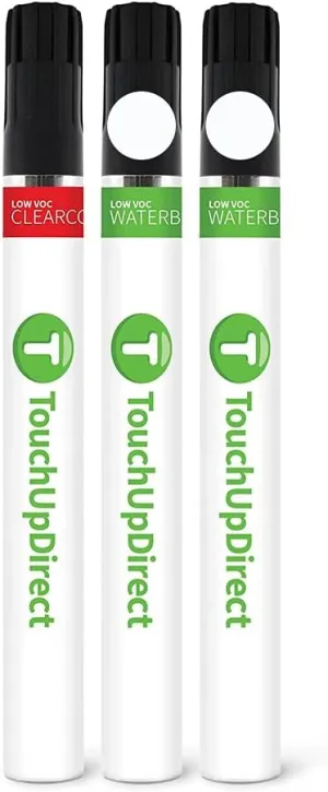 TouchUpDirect K1X Crystal White Pearl Tricoat for Subaru Exact Match Touch Up Paint Brush - Essential Package