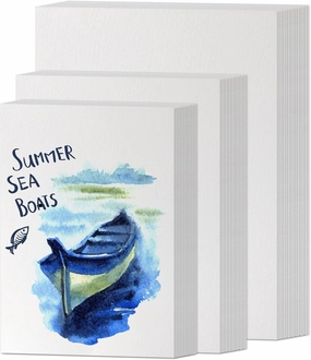 TOUNALKER 300 Sheet 3 Sizes Watercolor Paper Bulk White Cold Press Paper Water Color Paper for Kids Artist Student Drawing Beginning, 5 x 7 Inch, 6 x 9 Inch, 6 x 12 Inch