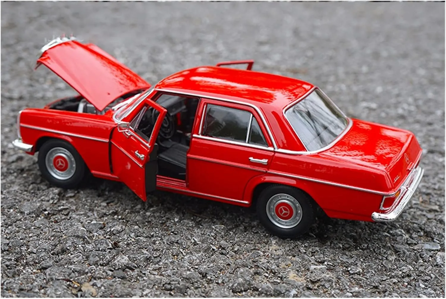 Toy car Model 1:24 for Bens 220 Alloy Car Model Diecasts Toy Collect Car Toy Boy Birthday Gifts (Color : Black)