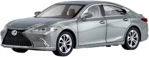 Toy car Model 1:24 for Lexus ES300 Alloy Car Model Diecast Toy Simulation Sound and Light Childrens Toy Gift (Color : Silver)