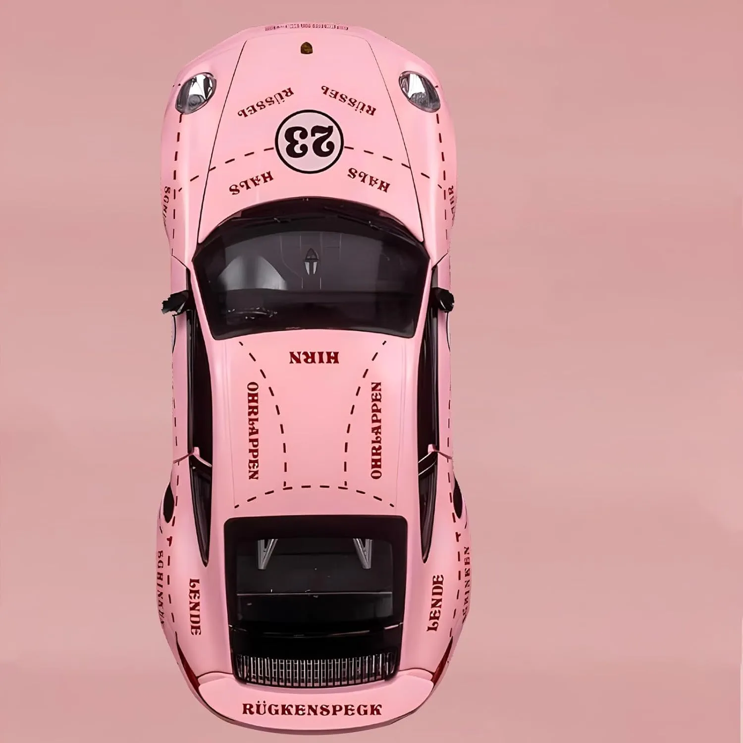 Toy Car Model Porsche 911 Turbo S Car Ornaments, Alloy Diecast Car Toy with Display Base, Pull Back Car Toys with Light & Sound for Kids Age 4-8 Girls Gift Pink