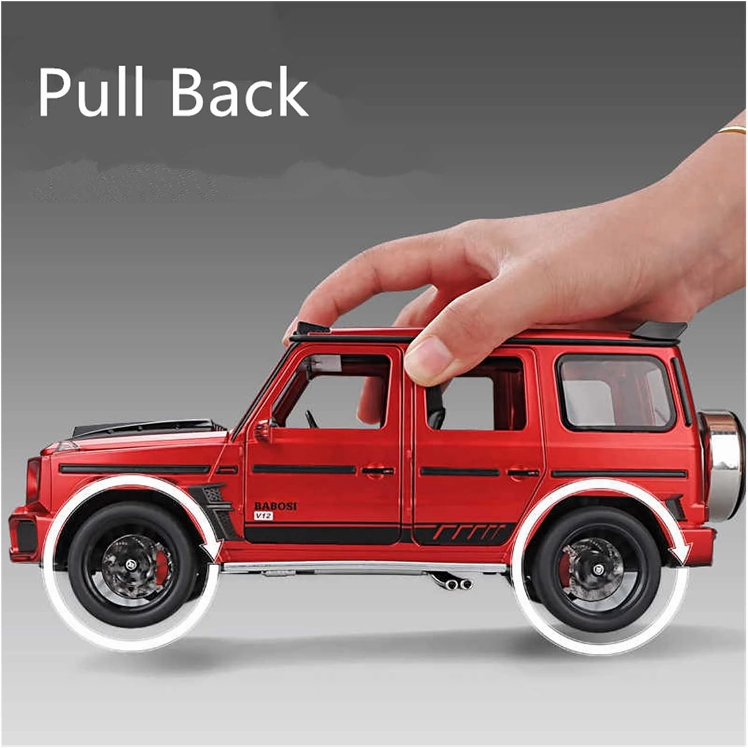 Toy car Model 1:18 for G700 G65 G63 Alloy Car Model Diecast Metal Toy Off-Road Vehicle Sound and Light Kids Toy Gift (Color : White)