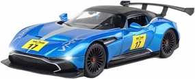 Toy car Model 1:22 for Aston Martin GT Alloy Model Car Toy Diecasts Metal Casting with Pull Back Sound and Light (Color : Blue)