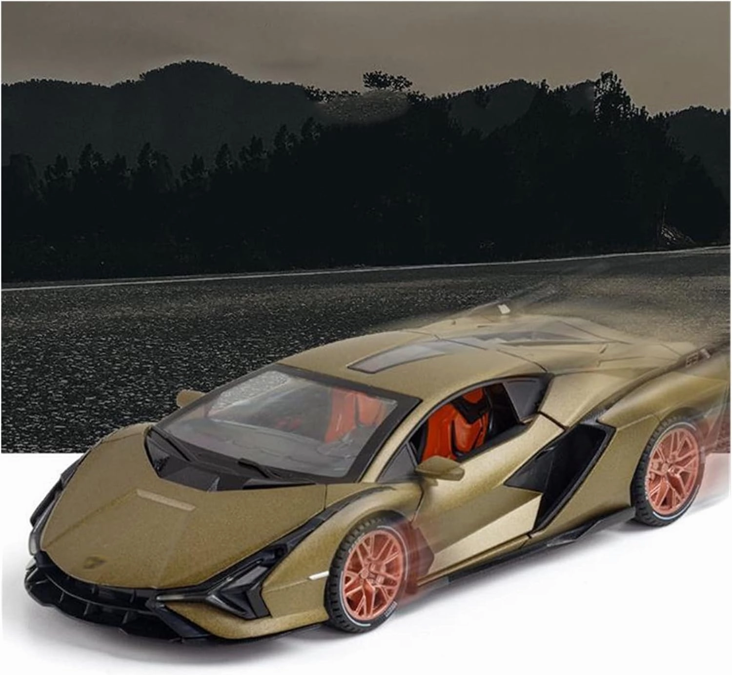 Toy car Model 1/24 Alloy DieCast for SIAN FKP 37 Model Toy Car with Sound Light Pull Back Toys for Gifts (Color : Green)