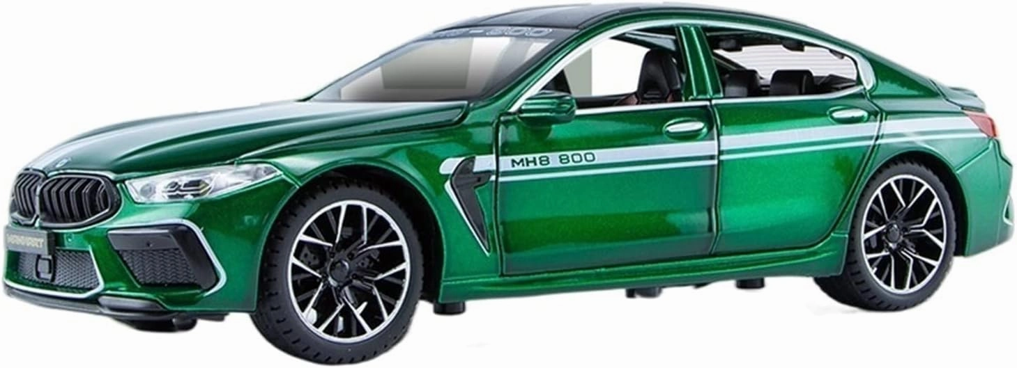 Toy car Model 1:24 for BMW M8 Manhart Metal Toy Alloy Car Diecasts Toys for Children (Color : Green)