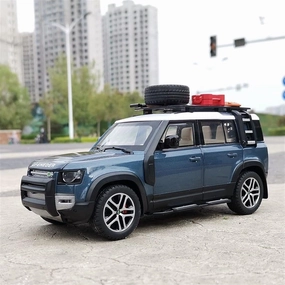 Toy car Model 1/24 for Land Rover Defender Alloy Car Model Diecast Toy Off-Road Simulation Collection Kids Gifts (Color : Blue)