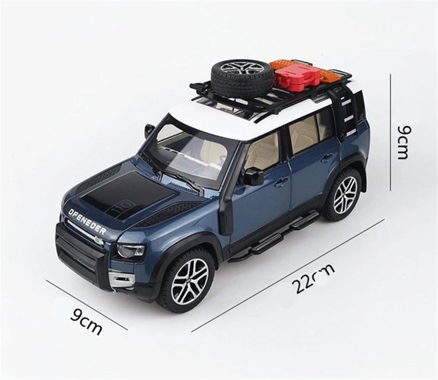 Toy car Model 1/24 for Land Rover Defender Alloy Car Model Diecast Toy Off-Road Simulation Collection Kids Gifts (Color : Blue)