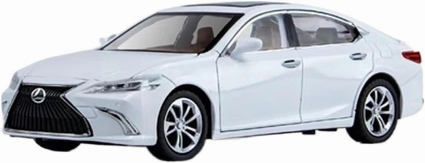 Toy car Model 1:24 for Lexus ES300 Alloy Car Model Diecast Toy Sound and Light Collection Childrens Toy Gift (Color : White)