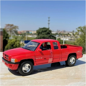 Toy car Model 1/27 for Dodge RAM 1500 Diecast Pickup Model Simulation Alloy Metal Toy Off-Road Kids Gift (Color : Red)