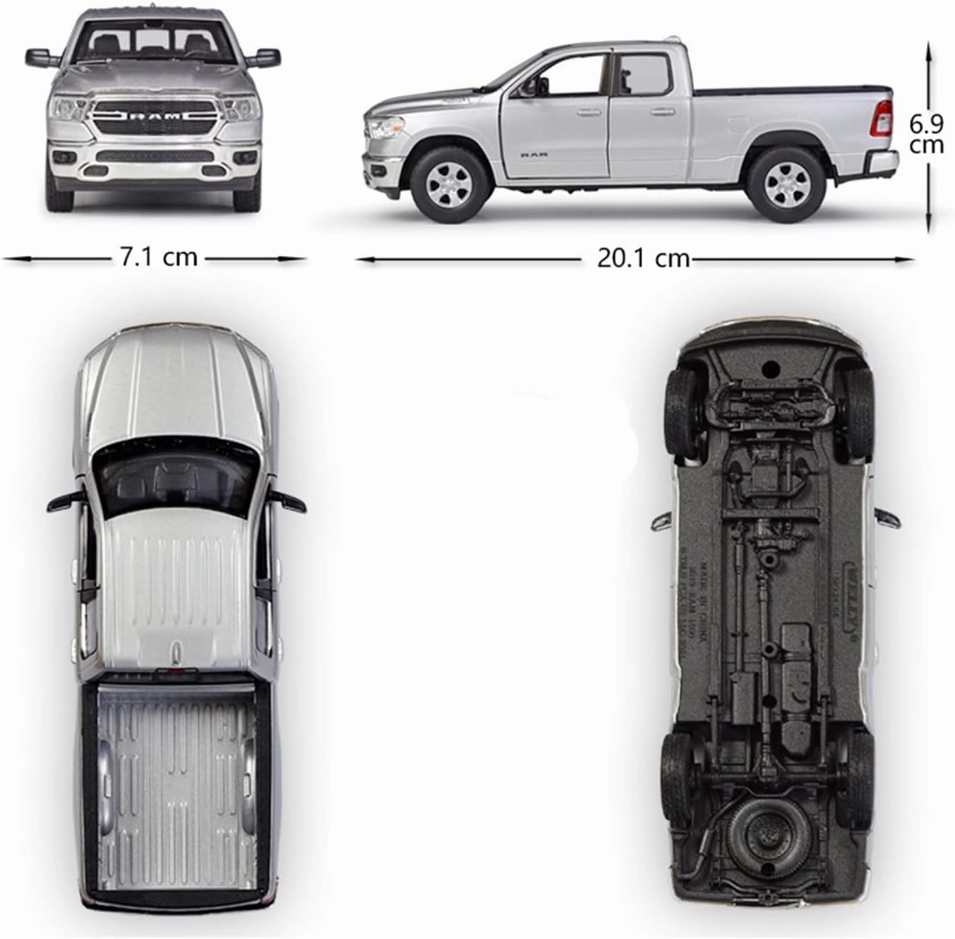 Toy car Model 1/27 for Dodge RAM 1500 Diecast Pickup Model Simulation Alloy Metal Toy Off-Road Kids Gift (Color : Red)
