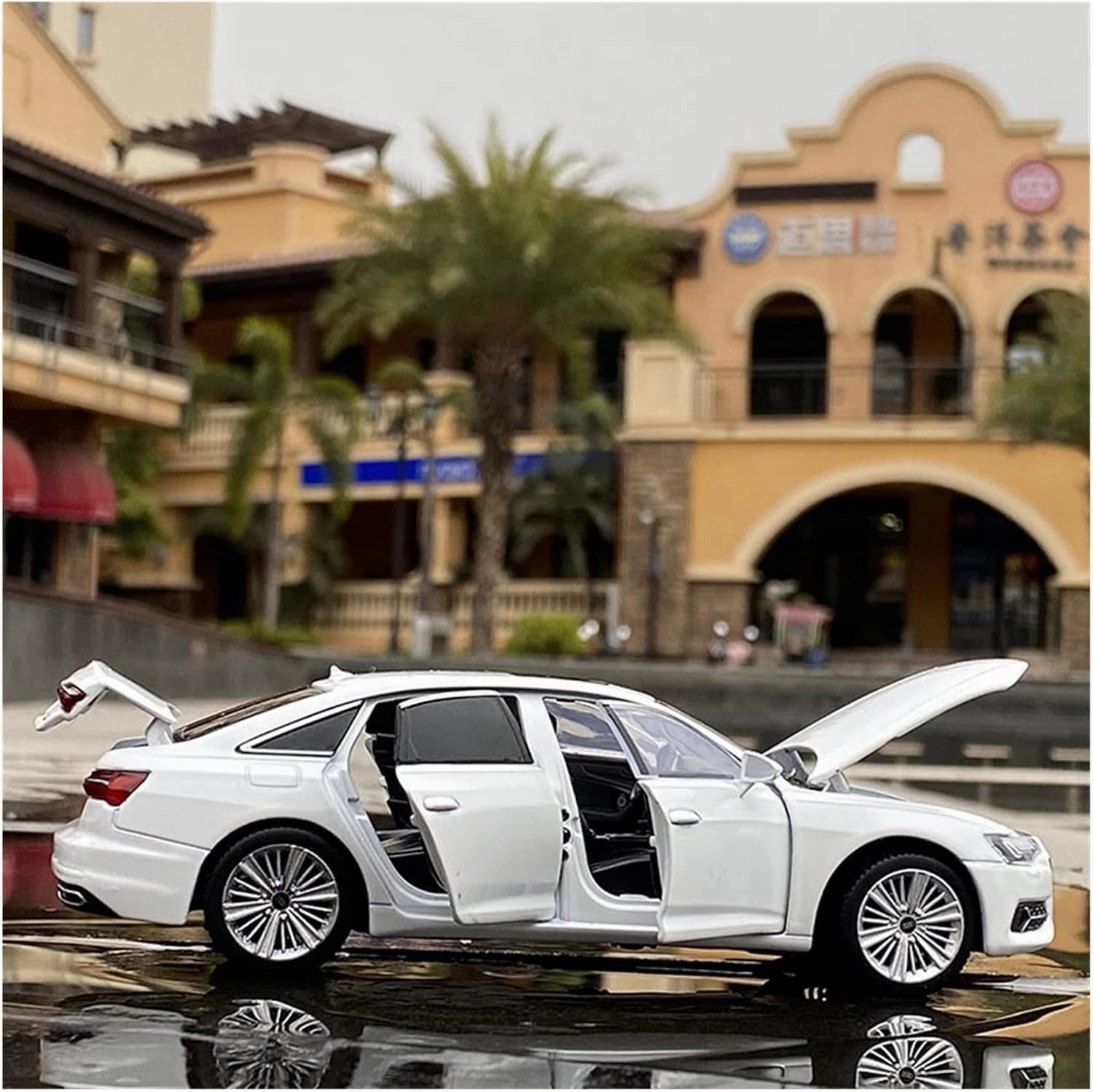 Toy car Model 1:32 Audi A6 Alloy Car Model Diecast Toy Simulation Sound and Light Collection Childrens Toy Gift (Color : F6)