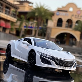 Toy car Model 1:32 for Acura NSX Alloy Sports Car Model Diecast Toy with Sound and Light Childrens Gift (Color : White)