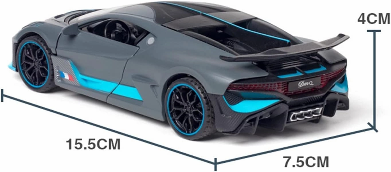 Toy car Model 1:32 for Bugatti Veyron Divo Alloy Car Model Diecasts for Children Gifts Boy Toy (Color : Blue)