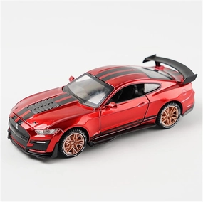 Toy car Model 1/32 for Ford Mustang Shelby GT500 Alloy Car Model Toy Car Fast and Furious Car Collection Boys Gift (Color : Red)