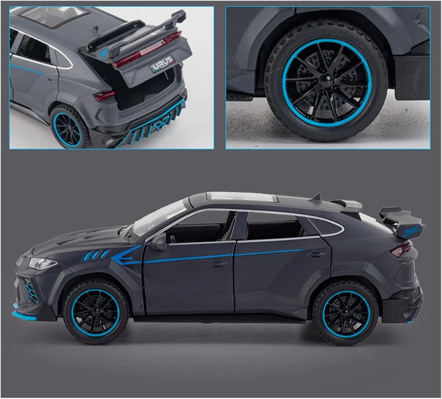 Toy car Model 1/32 for Lamborghini Urus Car Model Simulation Alloy Pull Back Car Boy Metal Sound and Light Toy (Color : Green)