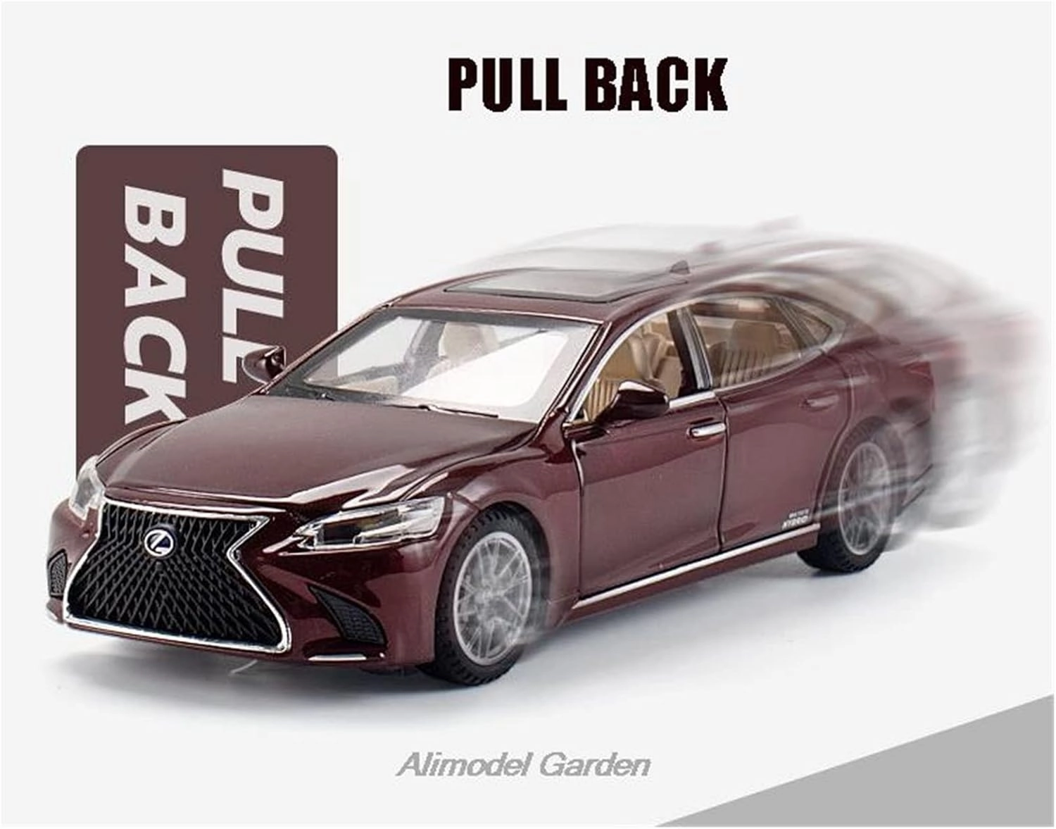 Toy car Model 1:32 for Lexus LS500H Metal Toy Alloy Car Model Diecasts Toys for BOY (Color : Black)