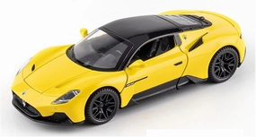 Toy car Model 1:32 for Maserati MC20 Cabrio Sports Car Model Alloy Diecasts Toy Sound and Light Kids Toys Gift (Color : Yellow)