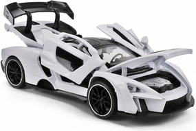 Toy car Model 1/32 for McLaren Senna Alloy Racing Car Model Diecast Toys Vehicles Kids Birthday Gift (Color : White)